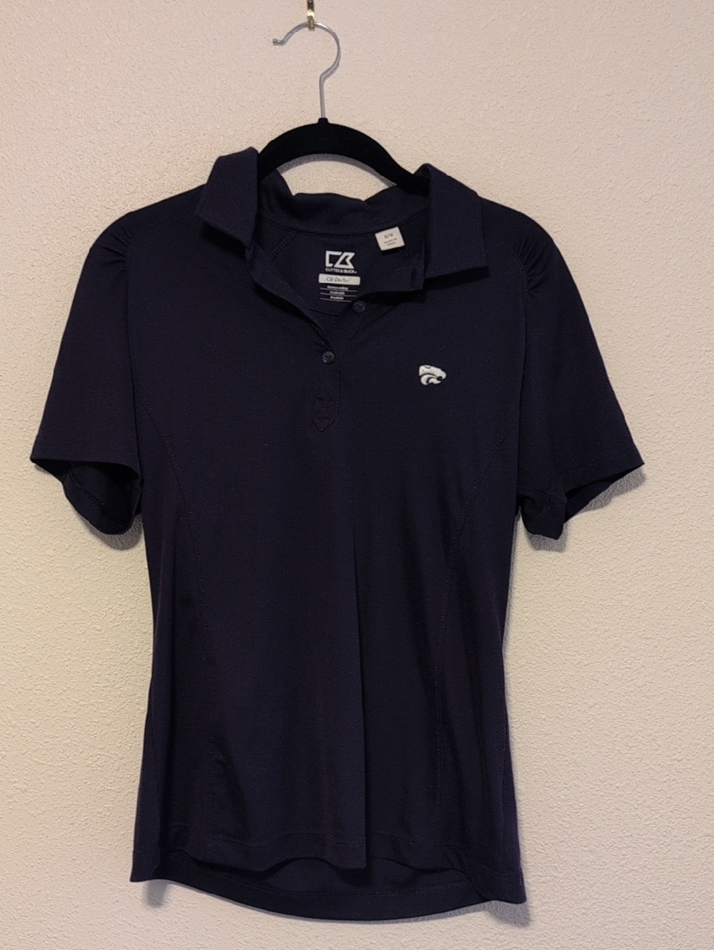 K-State University - Dark Purple Performance Polo with Embroidered Logo